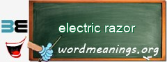 WordMeaning blackboard for electric razor